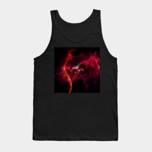 Red Lightning Stormy Electric Sky Tank Top